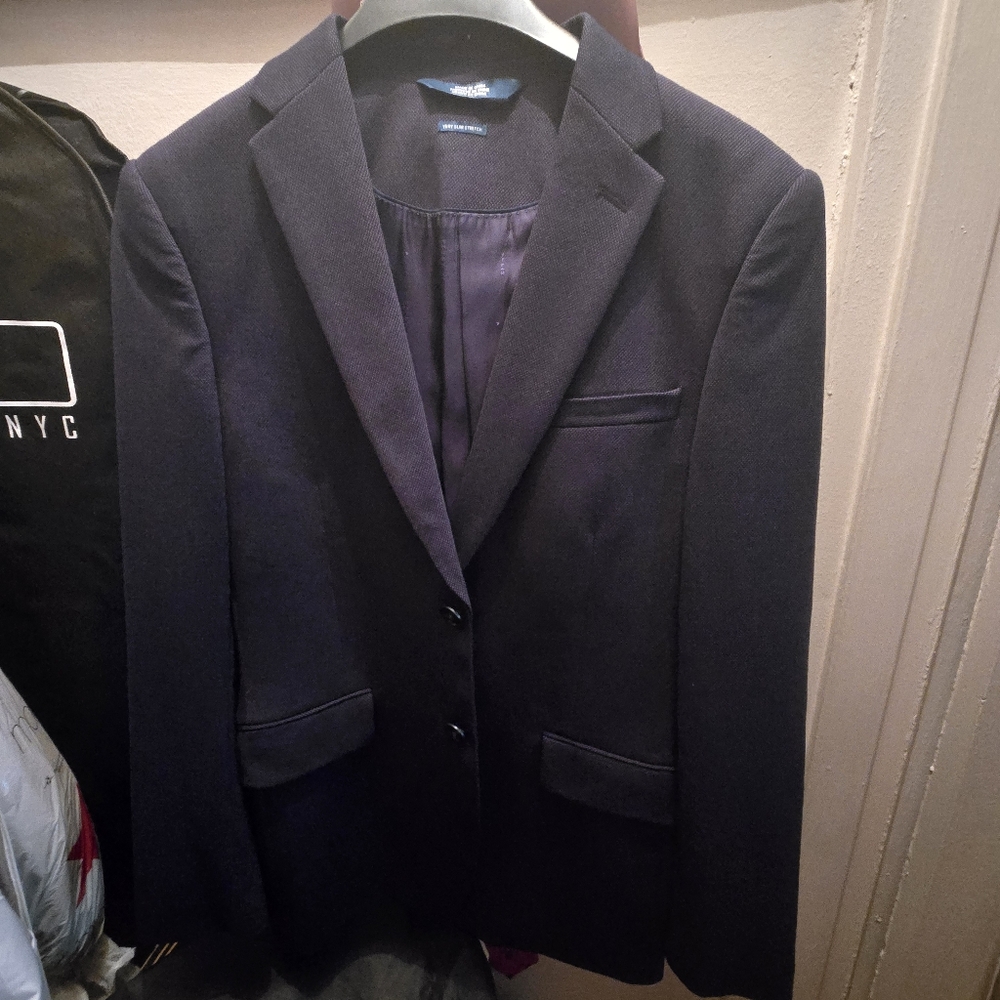 Perry Ellis navy very slim stretch suit Jacket